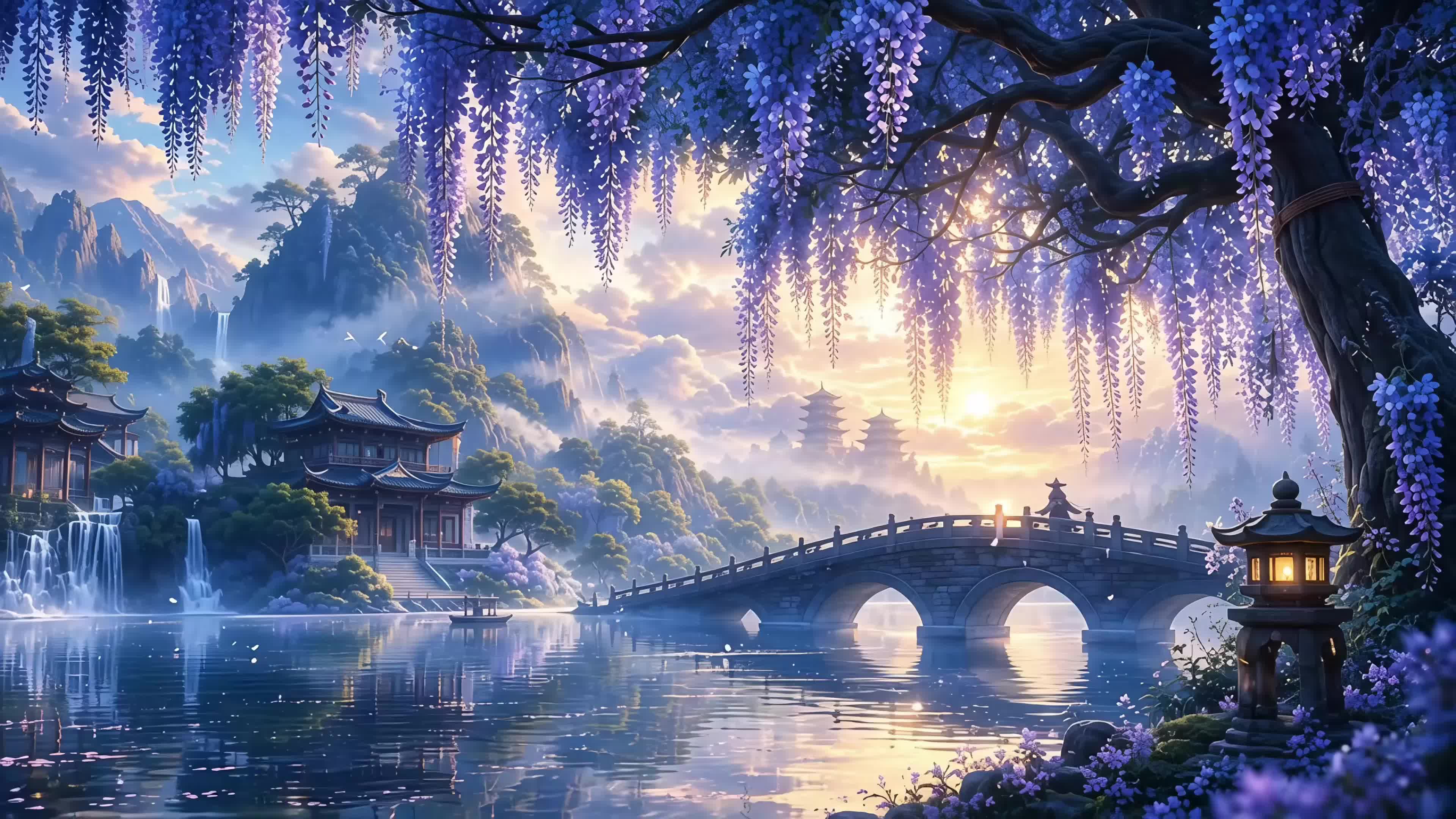 Hoàng Hôn Tím Bên Hồ